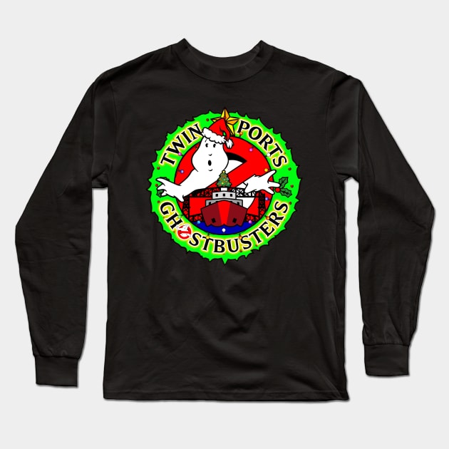 Twin Ports Ghostbusters Logo Holiday Long Sleeve T-Shirt by Twin Ports Ghostbusters